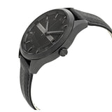 Armani Exchange Hampton Quartz Blue Dial Black Leather Strap Watch for Men - AX2411 Buy Now By Armani Exchange