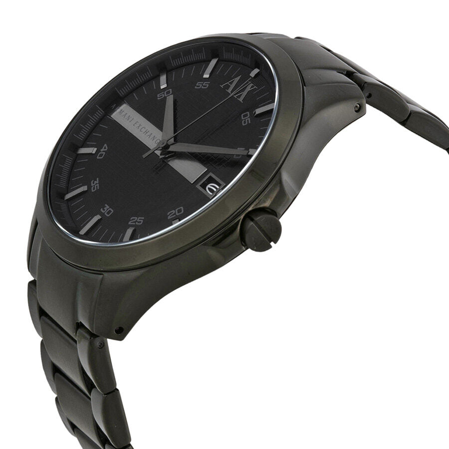 Armani Exchange Hampton Chronograph Black Dial Black Steel Strap Watch For Men - AX2104 Buy Now By Armani Exchange