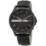 Armani Exchange Hampton Chronograph Black Dial Black Leather Strap Watch For Men - AX2400 Buy Now By Armani Exchange