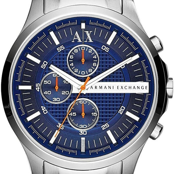 Armani Exchange Hampton Chronograph Blue Dial Silver Steel Strap Watch For Men - AX2155 Buy Now By Armani Exchange