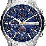 Armani Exchange Hampton Chronograph Blue Dial Silver Steel Strap Watch For Men - AX2155 Buy Now By Armani Exchange