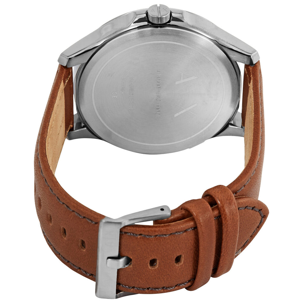 Armani Exchange Hampton Chronograph Grey Dial Brown Leather Strap Watch For Men - AX2414 Buy Now By Armani Exchange