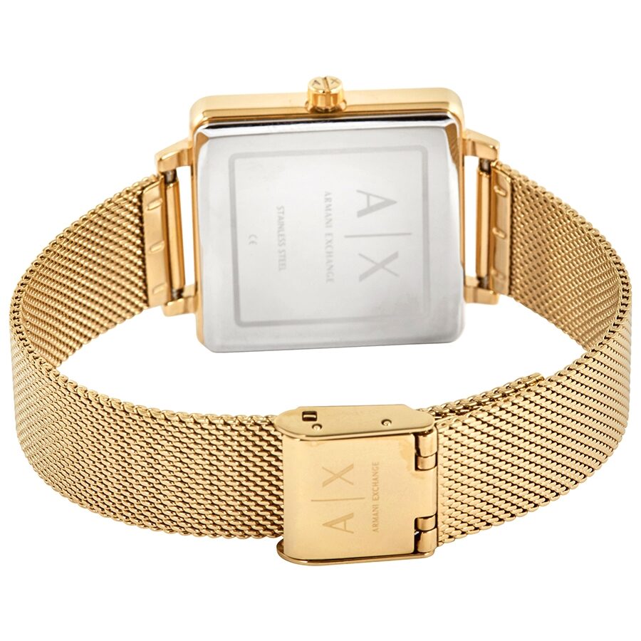 Armani Exchange Lola Quartz Gold Dial Gold Mesh Strap Watch For Women - AX5801 Buy Now By Armani Exchange