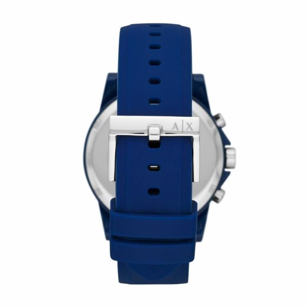 Armani Exchange Outerbanks Chronograph Blue Dial Blue Silicone Strap Watch For Men - AX1327 Buy Now By Armani Exchange