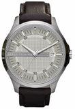 Armani Exchange Whitman Silver Dial Brown Leather Strap Watch For Men - AX2100 Buy Now By Armani Exchange