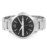 Armani Exchange Hampton Chronograph Black Dial Silver Steel Strap Watch For Men - AX2103 Buy Now By Armani Exchange