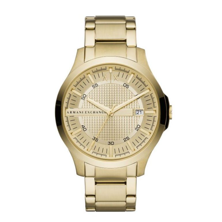 Armani Exchange Hampton Chronograph Gold Dial Gold Steel Strap Watch For Men - AX2415 Buy Now By Armani Exchange