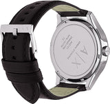 Armani Exchange Hampton Chronograph Black Dial Black Leather Strap Watch For Men - AX2101 Buy Now By Armani Exchange