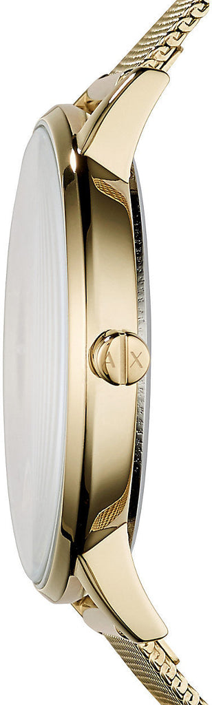 Armani Exchange Lola Analog Gold Dial Gold Mesh Strap Watch For Women - AX5536 Buy Now By Armani Exchange