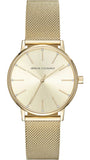 Armani Exchange Lola Analog Gold Dial Gold Mesh Strap Watch For Women - AX5536 Buy Now By Armani Exchange