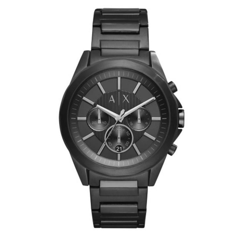Armani Exchange Drexler Chronograph Black Dial Black Steel Strap Watch For Men - AX2601 Buy Now By Armani Exchange