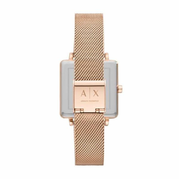 Armani Exchange Lola Quartz Silver Dial Rose Gold Mesh Strap Watch For Women - AX5802 Buy Now By Armani Exchange