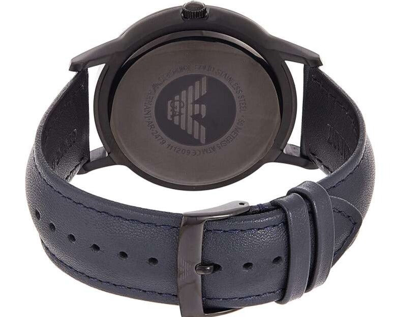 Emporio Armani Renato Blue Dial Blue Leather Strap Watch For Men - AR2479 Buy Now By Emporio Armani
