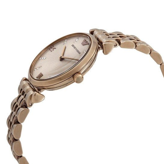 Emporio Armani T-Bar Gianni Rose Gold Dial Rose Gold Steel Strap Watch For Women - AR11059 Buy Now By Emporio Armani