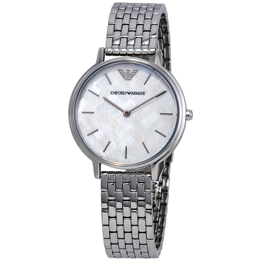 Emporio Armani Mother of Pearl Dial Silver Steel Strap Watch For Women - AR11112 Buy Now By Emporio Armani