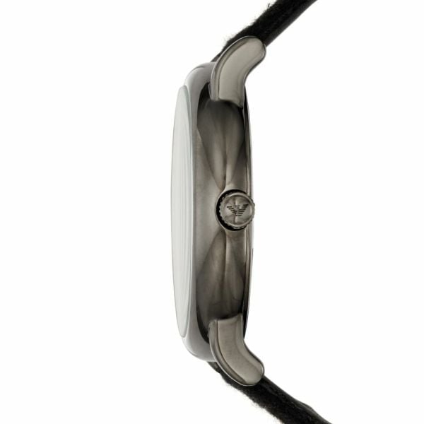 Emporio Armani Luigi Analog Brown Dial Black Leather Strap Watch For Men - AR11156 Buy Now By Emporio Armani