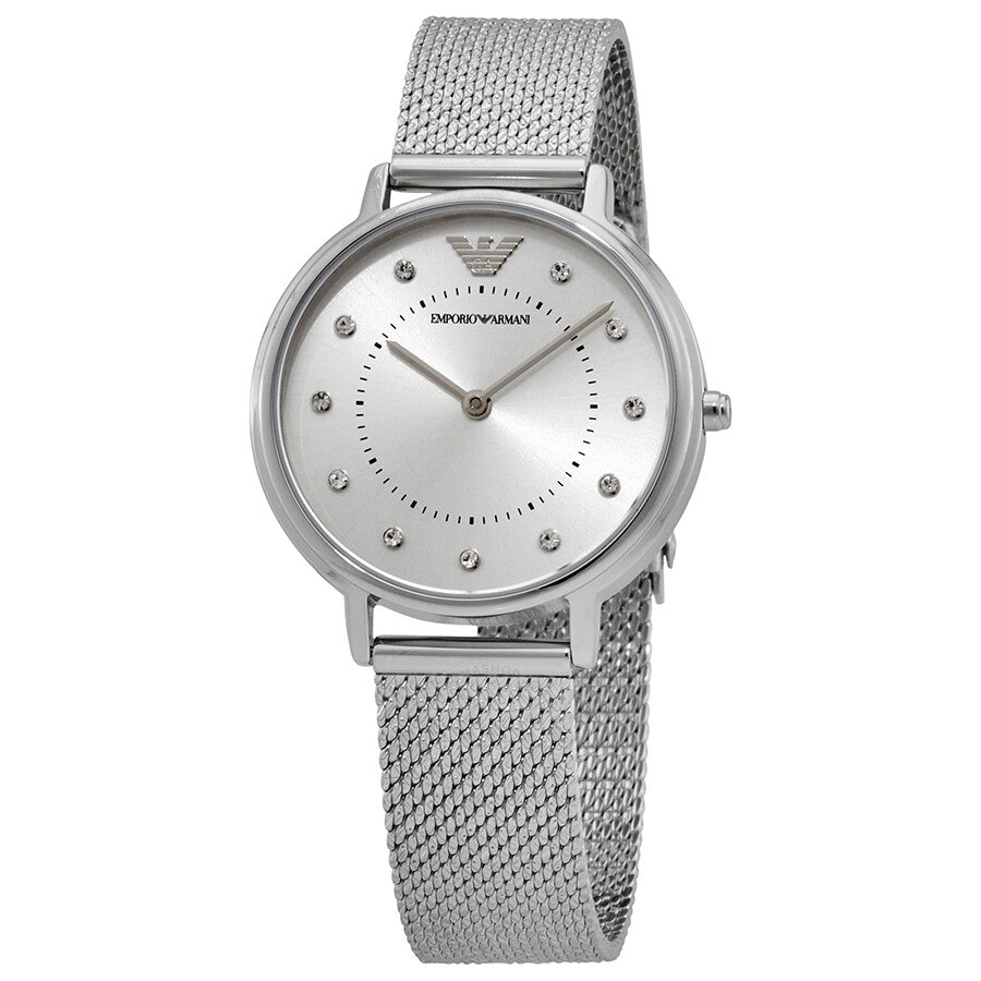 Emporio Armani Kappa Silver Dial Silver Mesh Bracelet Watch For Women - AR11128 Buy Now By Emporio Armani