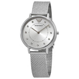 Emporio Armani Kappa Silver Dial Silver Mesh Bracelet Watch For Women - AR11128 Buy Now By Emporio Armani