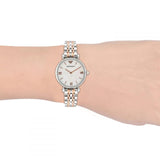 Emporio Armani Gianni T-Bar Mother of Pearl Dial Two Tone Steel Strap Watch For Women - AR1987 Buy Now By Emporio Armani