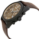 Emporio Armani Sportivo Chronograph Beige Dial Brown Leather Strap Watch For Men - AR6078 Buy Now By Emporio Armani