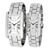 Emporio Armani White Dial Silver Stainless Steel Watch For Women - AR0146 Buy Now By Emporio Armani