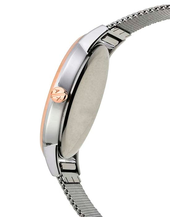 Armani Exchange Lola Analog White Dial Silver Mesh Strap Watch For Women - AX5537 Buy Now By Armani Exchange