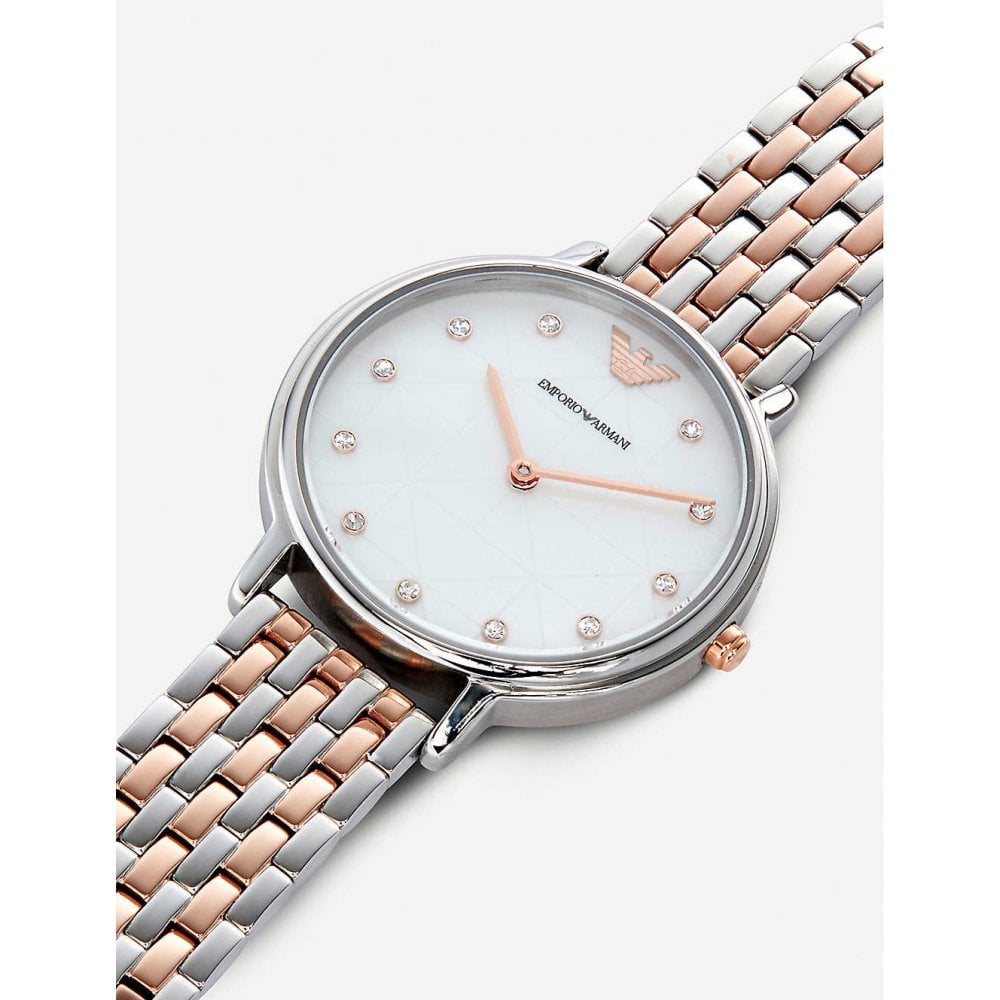 Emporio Armani Mother of Pearl Dial Two Tone Stainless Steel Watch For Women - AR11094 Buy Now By Emporio Armani