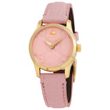 Gucci G Timeless Quartz Pink Dial Pink Leather Strap Watch For Women - YA1265005 Buy Now By Gucci