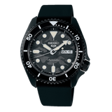 Seiko 5 Sport Automatic Black Dial Black Silicone Strap Watch For Men - SRPD65K3 Buy Now By Seiko