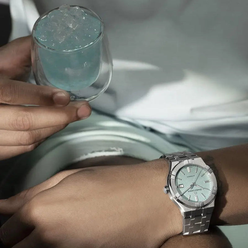 Maurice Lacroix Aikon Automatic Limited Summer Edition Blue Dial Silver Steel Strap Watch For Men - AI6008-SS00F-431-1 Buy Now By Maurice Lacroix