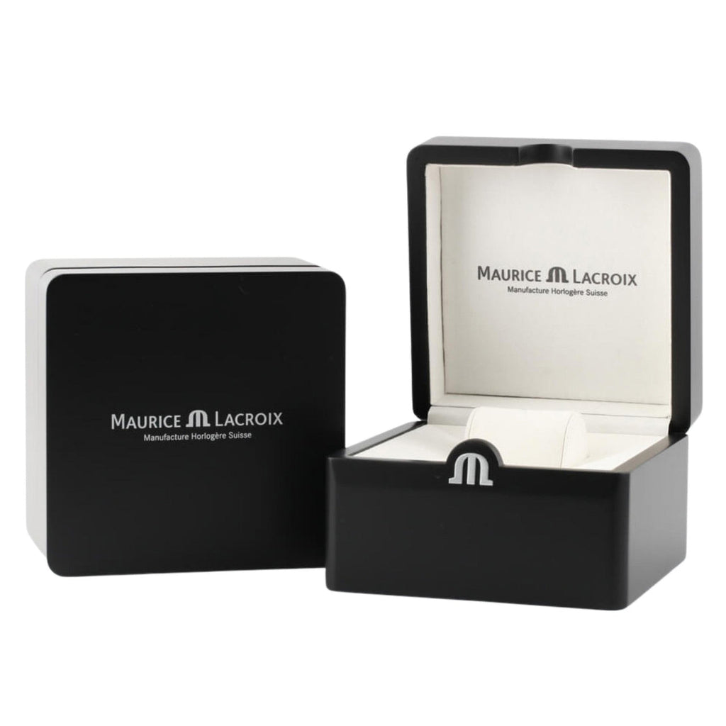 Maurice Lacroix Aikon Automatic Black Dial Silver Steel Strap Watch For Men - AI6008-SS002-330-1