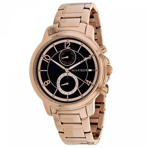 Tommy Hilfiger Claudia Black Dial Rose Gold Steel Strap Watch for Women - 1781820 Buy Now By Tommy Hilfiger