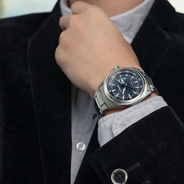 Citizen Eco Drive Urban Black Dial Silver Stainless Steel Watch For Men - AW0020-59EB Buy Now By Citizen