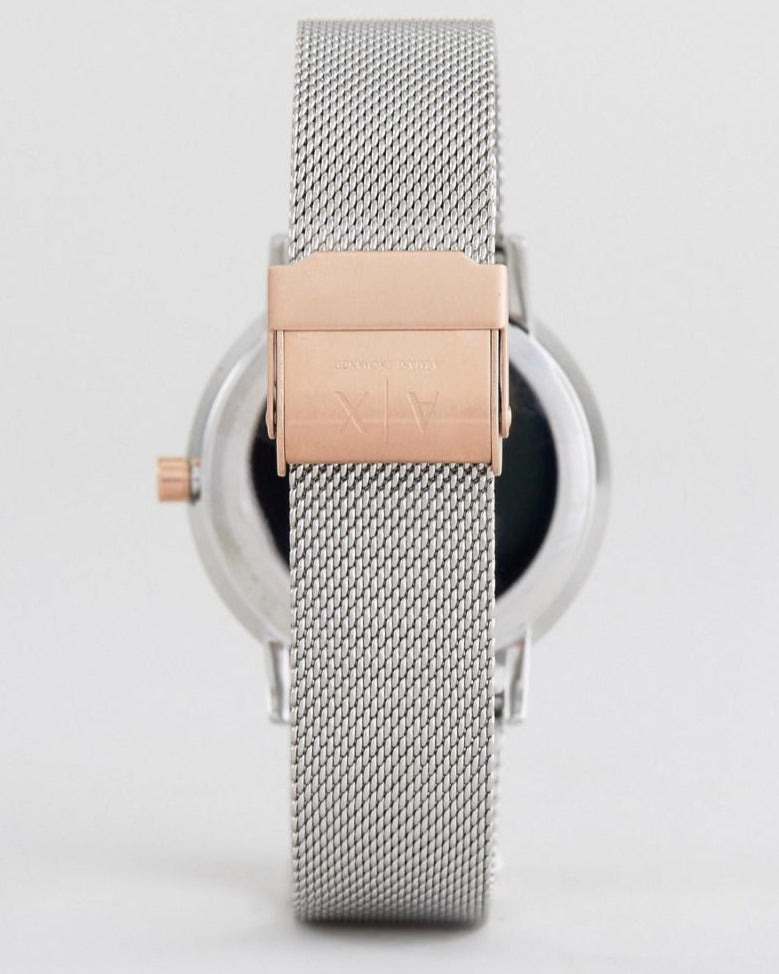 Armani Exchange Lola Analog White Dial Silver Mesh Strap Watch For Women - AX5537 Buy Now By Armani Exchange