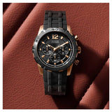 Guess Caliber Chronograph Black Dial Black Rubber Strap Watch for Men - W0864G2 Buy Now By Guess