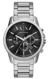 Armani Exchange Banks Chronograph Black Dial Silver Steel Strap Watch For Men - AX1720 Buy Now By Armani Exchange