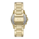 Armani Exchange Banks Chronograph Black Dial Gold Steel Strap Watch For Men - AX1721 Buy Now By Armani Exchange