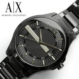 Armani Exchange Hampton Chronograph Black Dial Black Steel Strap Watch For Men - AX2104 Buy Now By Armani Exchange