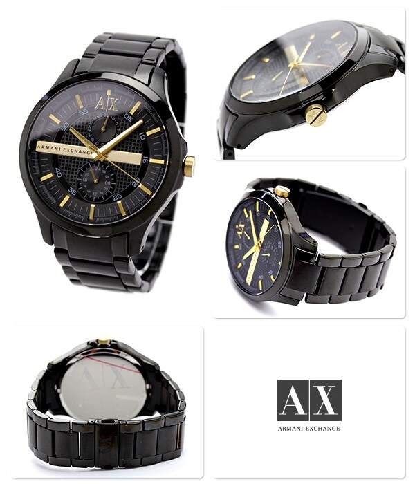 Armani Exchange Hampton Chronograph Black Dial Black Steel Strap Watch For Men - AX2121 Buy Now By Armani Exchange