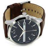 Armani Exchange Hampton Chronograph Blue Dial Brown Leather Strap Watch For Men - AX2133 Buy Now By Armani Exchange