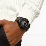 Armani Exchange Banks Chronograph Black Dial Black Steel Strap Watch For Men - AX1722 Buy Now By Armani Exchange