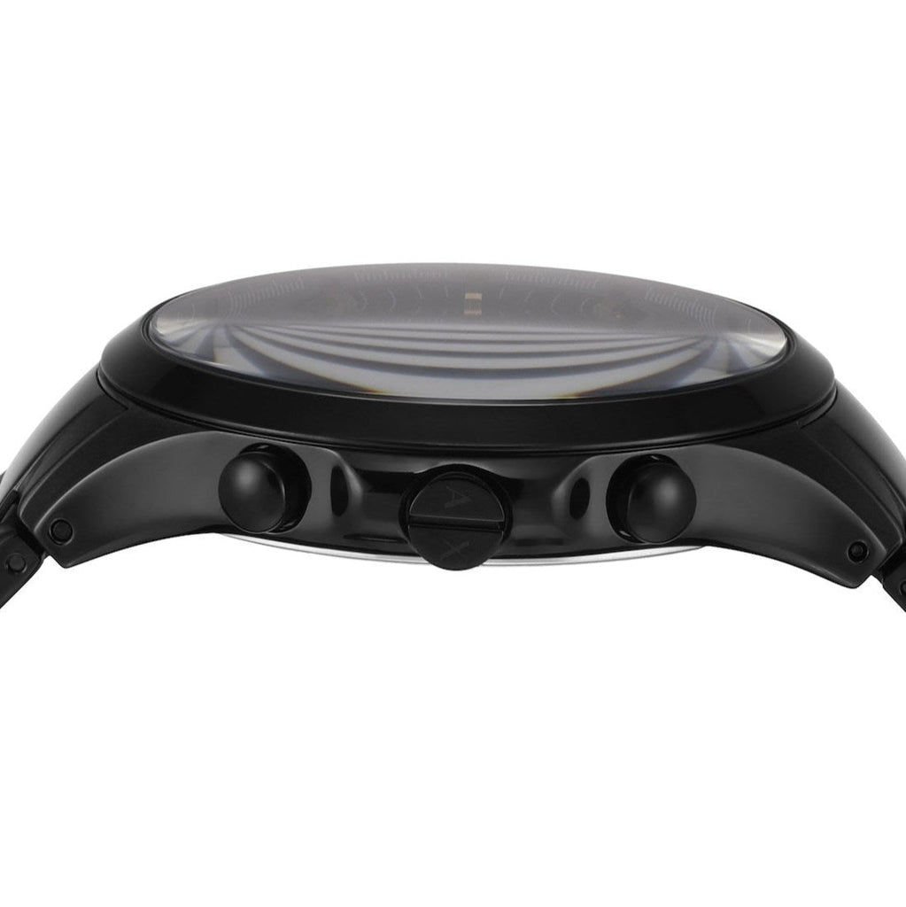 Armani Exchange Hampton Chronograph Black Dial Black Steel Strap Watch For Men - AX2164 Buy Now By Armani Exchange