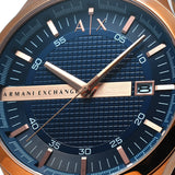Armani Exchange Hampton Chronograph Blue Dial Brown Leather Strap Watch For Men - AX2172 Buy Now By Armani Exchange