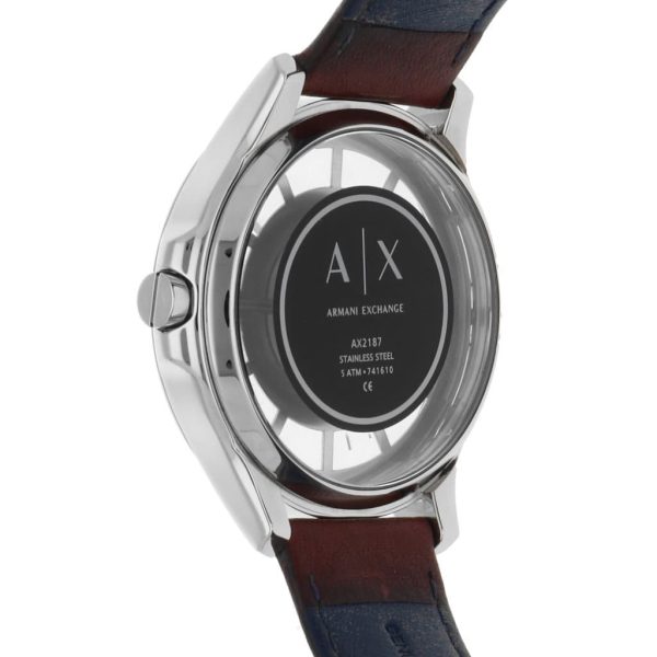 Armani Exchange Hampton Chronograph White Dial Brown Leather Strap Watch For Men - AX2187 Buy Now By Armani Exchange