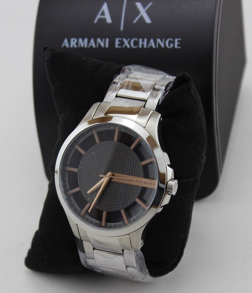 Armani Exchange Hampton Chronograph Skeleton Black Dial Silver Steel Strap Watch For Men - AX2199 Buy Now By Armani Exchange