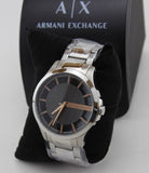 Armani Exchange Hampton Chronograph Skeleton Black Dial Silver Steel Strap Watch For Men - AX2199 Buy Now By Armani Exchange