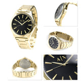 Armani Exchange Nico Analog Black Dial Gold Steel Strap Watch For Men - AX2328 Buy Now By Armani Exchange