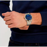 Armani Exchange Nico Quartz Blue Dial Two Tone Steel Strap Watch For Men - AX2332 Buy Now By Armani Exchange