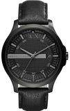 Armani Exchange Hampton Chronograph Black Dial Black Leather Strap Watch For Men - AX2400 Buy Now By Armani Exchange