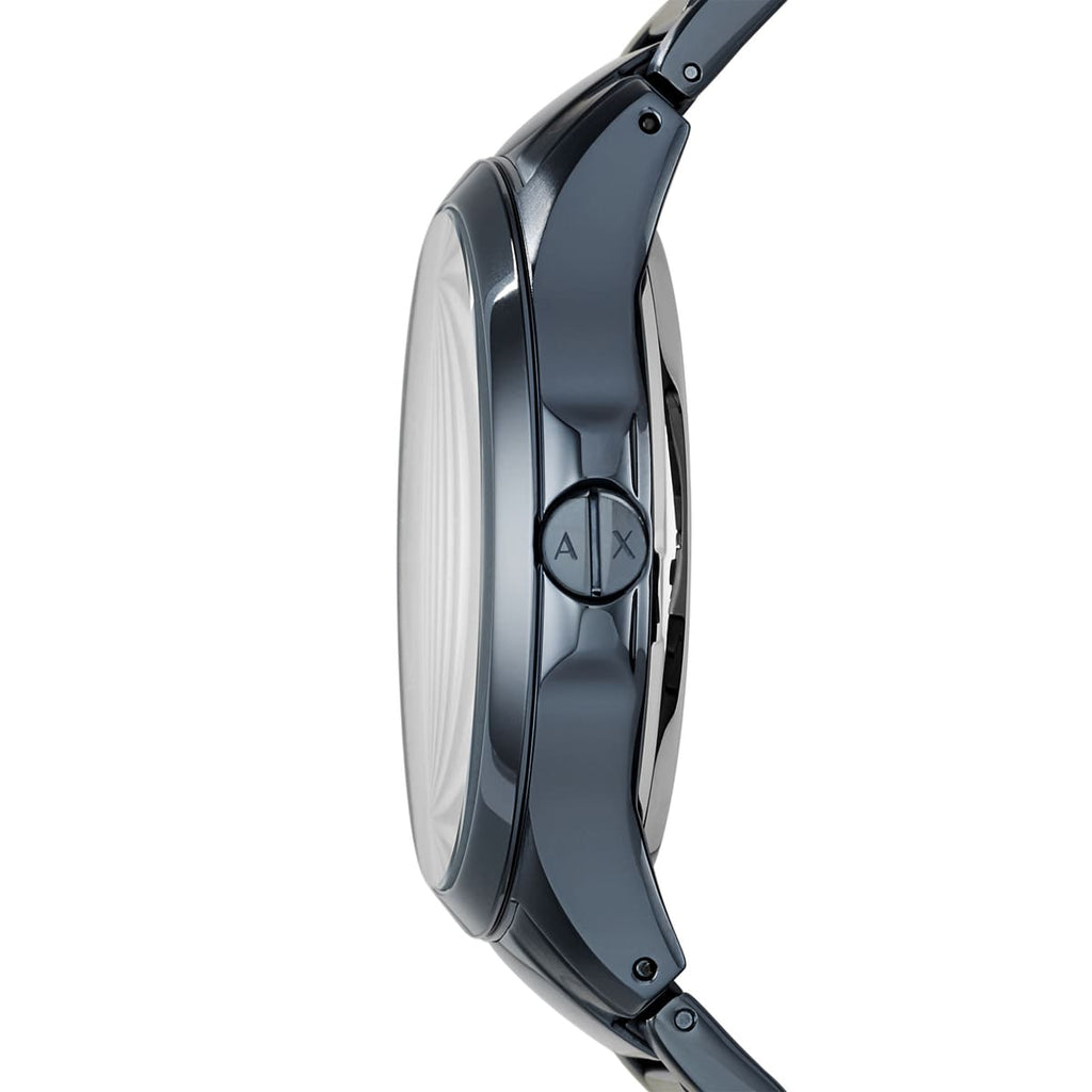 Armani Exchange Hampton Skeleton Grey Dial Blue Steel Strap Watch For Men - AX2401 Buy Now By Armani Exchange